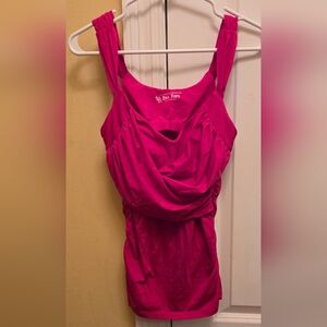 Victoria's Secret Womens Pink Ruched Fitted Bra Tank Top Y2k Festival Wear